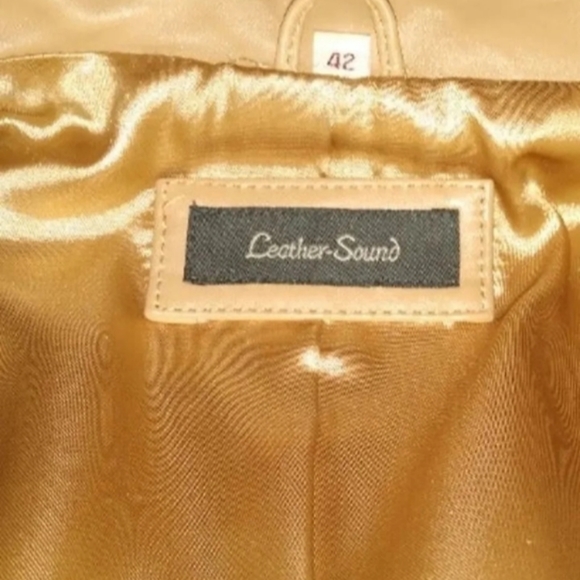 Genuine buttery soft leather light brown jacket size M - Picture 6 of 7